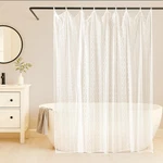 White Lace Shower Curtain:modern Elegant Boho Cream Sheer Curtains Set,. Fixed Price $27.99.