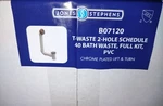 B07120 T-waste 2-HOLE Sch. 40 Shower Tub Drain, Full Kit, Pvc Chrome Nib. Fixed Price $49.99.