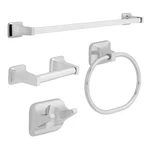 Franklin Brass Futura 4-PIECE Bath Hardware Set 24" Towel Bar And More, Chrome. Fixed Price $23.95.