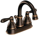 New Moen WS84667BRB Caldwell Two Handle Lavatory Faucet, Mediterranean Bronze. Fixed Price $119.95.