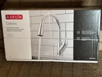 Delta Classic 19810-DST Chrome Single-handle Pulldown Kitchen Faucet. Fixed Price $99.00.