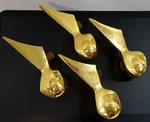 Set Of 4 Kohler Brass Clawfoot Tub Feet Vibrant Polish K-102 Birthday. Fixed Price $399.00.