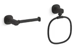 Kohler Ealing Toilet Paper Holder & Towel Ring Bathroom Set Matte Black. Fixed Price $26.97.