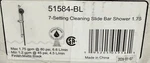 Delta 51584-BL 7-SETTING Slide Bar Hand Shower With Cleaning Spray -matte Black. Fixed Price $179.95.