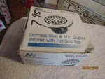 Matco-norca 1/2" Stainless Steel Duplex Sink Strainer W Flat Grid Top SS-400. Fixed Price $9.99.