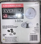 Everbilt Twist And Close 1-1/2 In SCH40 Black Abs Bath Waste Overflow Tub. Fixed Price $14.99.