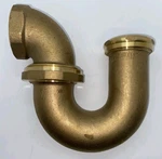 Dearborn La Code 1-1/2 Unfinished Cast Brass Sink Drain P-trap HDC751-3. Fixed Price $70.00.