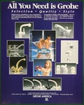 Grohe Plumbing Fixtures Kitchen Bath Spa Faucets Showers Vintage Print Ad 1990. Fixed Price $9.95.