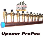 1" Copper Manifold 3/4" Uponor Propex (with & Without Valve) LOOPS-12. Fixed Price $136.39.