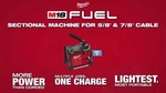 Milwaukee 2818B-21 M18 Fuel Sectional Machine With 5/8" Cable. Fixed Price $3440.70.