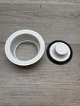 Signature Hardware SH162WH 3-1/2" Brass Disposal Flange & Stopper White. Fixed Price $31.49.