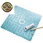 Idesign Pebblz Suction Non-slip Bath Mat For 22" X (square), Blue. Fixed Price $22.98.