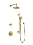 Kohler Awaken Showering Kit 1.75GPM Vibrant Brushed Moderne Brass K-26914-G-2MB. Fixed Price $839.99.
