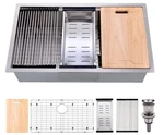 All Sink 32-INCH Undermount Workstation Kitchen Single Bowl (stainless). Fixed Price $199.00.
