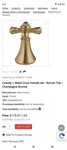 Two Delta Roman Handles Cross Bath Tub H695CZ Cassidy. Fixed Price $77.00.