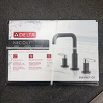 Delta 35849LF-CS Nicoli Bathroom Faucet, Lever Handle, Matte Black/chrome. Fixed Price $64.99.