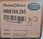 American Standard 8888104.295 Delancey Diverter 1/2 Ips Tub Spout Brushed Nickel. Fixed Price $89.98.