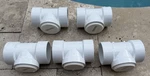(set Of 5) Genova In. Pvc Test Tee With Cleanout Plug 71330 71431 71853. Fixed Price $44.99.