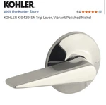 Nib Kohler K-9439-SN Trip Lever, Vibrant Polished Nickel. Fixed Price $65.00.