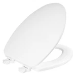 Elongated White Enameled Wood Church Toilet Seat With Easy Clean Hinges Slow. Fixed Price $37.57.