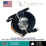 Frost King RC30 Electric Roof Cable Kit 30FT X 120V 5 Watts/ft - Black Heating. Fixed Price $49.99.