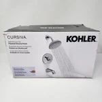 Kohler Cursiva Single-handle Tub Shower Faucet Polished Chrome, Valve Included. Fixed Price $89.99.