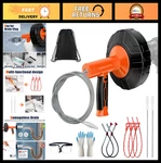 33FT Drain Snake Auger - Manual/electric Plumbing Tool For Kitchen, Bathroom. Fixed Price $81.99.