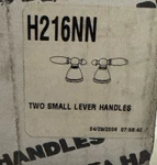Delta H216NN Two Small Pearl Nickel Lever Handles. Fixed Price $79.99.
