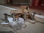 Lot Of 2 Pairs Sets Pfister Lever Handle Ashfield Trim Kit Satin Nickel Hhl-yplk. Fixed Price $45.99.