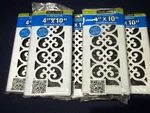 New Lot Of (5) Decor Grates FS410-WH Floor Register Heat/ac Vent 4" X 10" White. Fixed Price $49.95.