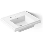 New Kohler K-2757-8-0 Tresham 14-1-4 Fireclay Pedestal Bathroom Sink With 3 Hole. Fixed Price $181.41.