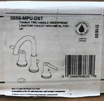 Delta 3559-MPU Trinsic Widespread 2 Handle Bathroom Faucet With Drain Chrome. Fixed Price $199.95.