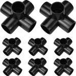 8 Pack Qwork 1" 5-WAY Pvc Elbow Connectors Black Impact-proof Heavy Duty. Fixed Price $21.99.