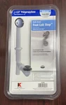 63WK Keeney 1/2" Polypropylene Chrome Finish Bath Drain Foot Lok Stop. Fixed Price $27.99.