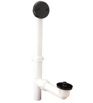 Jones Stephens Lift & Turn 1-1/2" Heavy Walled Pvc Overflow Tub Drain Kit, Black. Fixed Price $29.99.