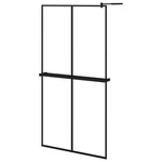 Walk-in Shower Wall With Shelf Enclosure Esg Glass And Aluminum Vidaxl. Fixed Price $367.99.