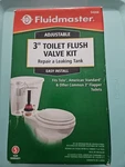 Fluidmaster 3" Complete Flush Valve Kit Flapper & Bolts Repair Bathroom Toilet. Fixed Price $16.99.