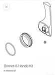 Kohler Chrome Single-handle Bathroom Sink Faucet Bonnet Kit K-1392243-CP. Fixed Price $19.95.