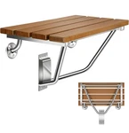 20" Wall Mounted Folding Shower Seat Teak Wood 500LB Capacity Stainless Steel. Fixed Price $118.99.