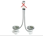 Kohler K-8816-CP Duostrainer Dry Sink Dual Cable Drain, Polished Chrome. Fixed Price $499.00.