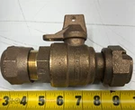 1" Mueller 300 Straight Ball Valve Cts X Meter Swivel Lead Free Brass H-24350N. Fixed Price $71.76.