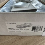 Ginger 552G/PC Hotelier Basket Deep Polished Chrome Nos 15 Wide. Fixed Price $99.00.