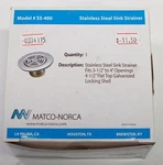 Matco-norca SS-400 Stainless Steel Sink Strainer. Fixed Price $9.00.