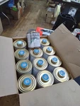 Lot Of 12 Weld-on C-65 Cleaner Clear Quart Brush Top Can 10201 New. Fixed Price $149.99.